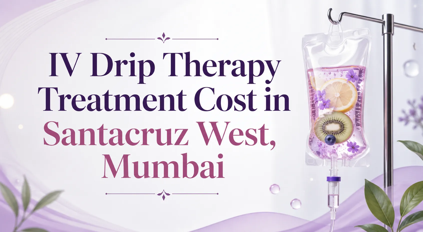 You are currently viewing IV Drip Therapy Treatment Cost in Santacruz West, Mumbai for Skin Glow, Energy & Hydration